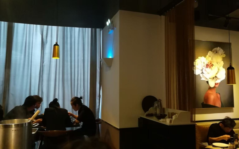 灭虫灯餐厅实景安装效果图
