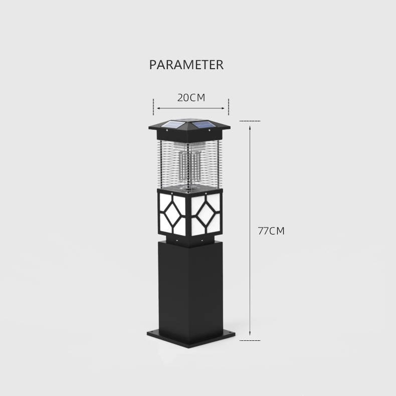 PZ-2506 new Chinese solar mosquito killer lamp garden installation