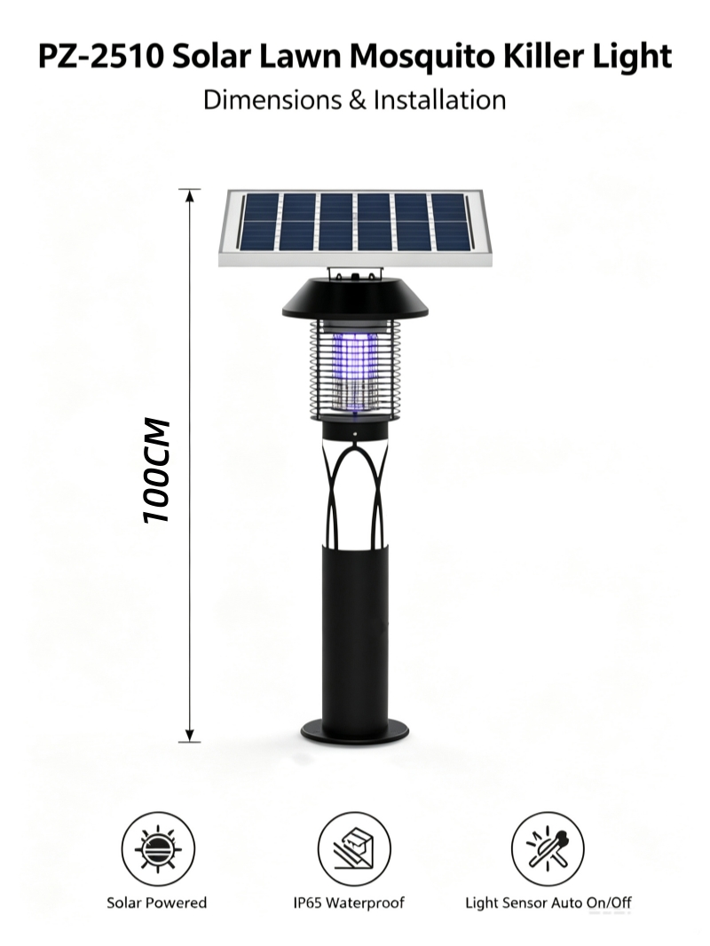 Solar Lawn Mosquito Killer PZ-2510 landscape engineering project
