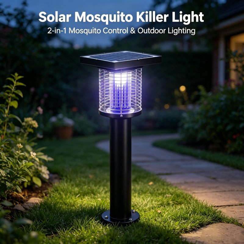 solar electric mosquito trap 050c with led light
