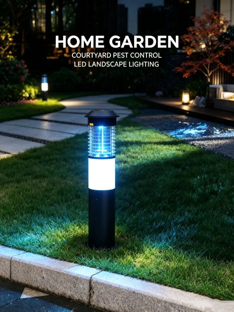 Wired Lawn Mosquito Killer PZ-F102Bg 2-in-1 bug zapper and landscape light